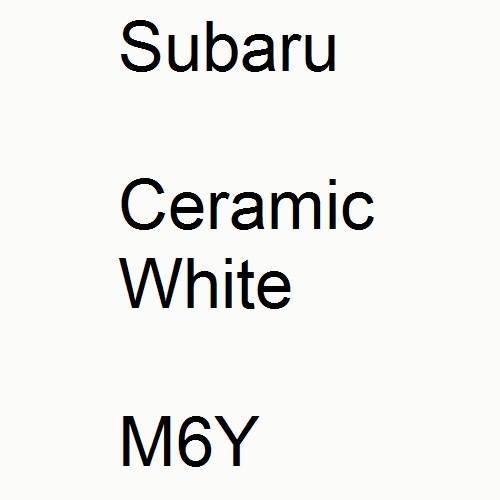 Subaru, Ceramic White, M6Y.